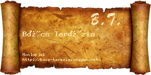 Bács Terézia névjegykártya
